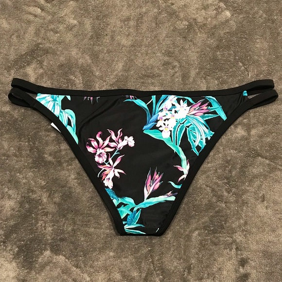 NWT! LA Hearts Strappy Tropical Bikini Bottom XL - Picture 6 of 6